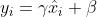 y_i = \\gamma \\hat x_i + \\beta