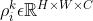 \\rho _{i}^{k}\\epsilon \\mathbb{R}^{H\\times W\\times C}