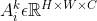 A_{i}^{k}\\epsilon \\mathbb{R}^{H\\times W\\times C}