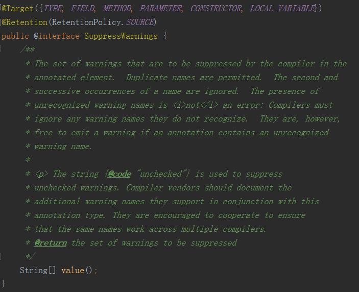 SuppressWarnings