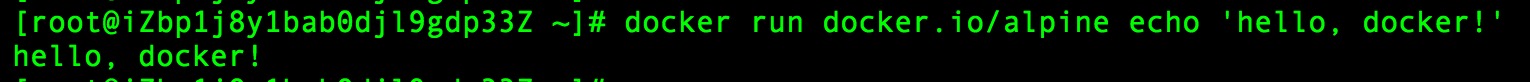 Docker run alpine