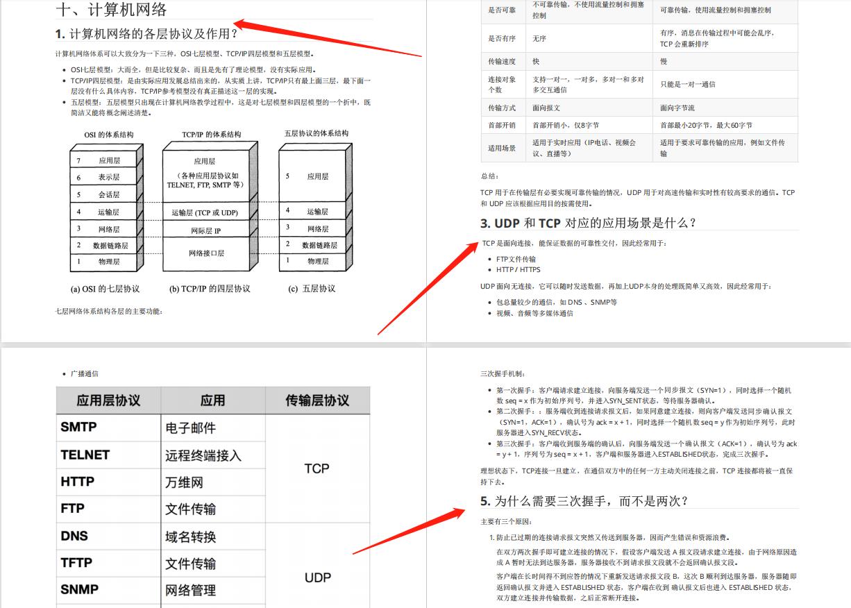 2021备战秋招10W字面试小抄pdf版，附操作系统、计算机网络面试题