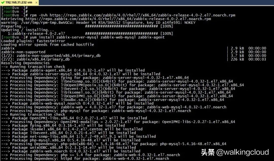 微型监控器CentOS7下部署开源监控系统Zabbix4.0