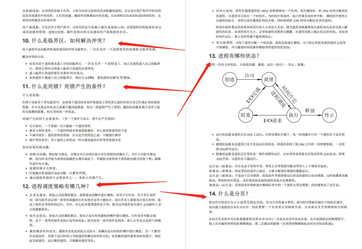 2021备战秋招10W字面试小抄pdf版，附操作系统、计算机网络面试题