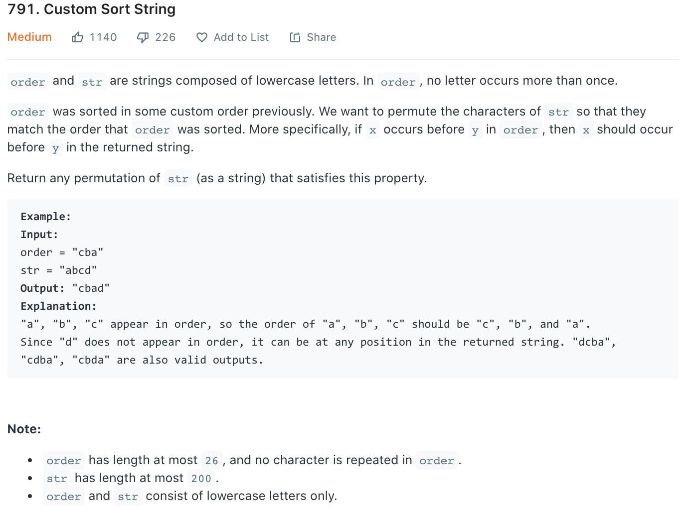 Custom Sort String