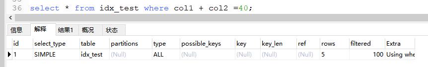 MySQL 函数索引