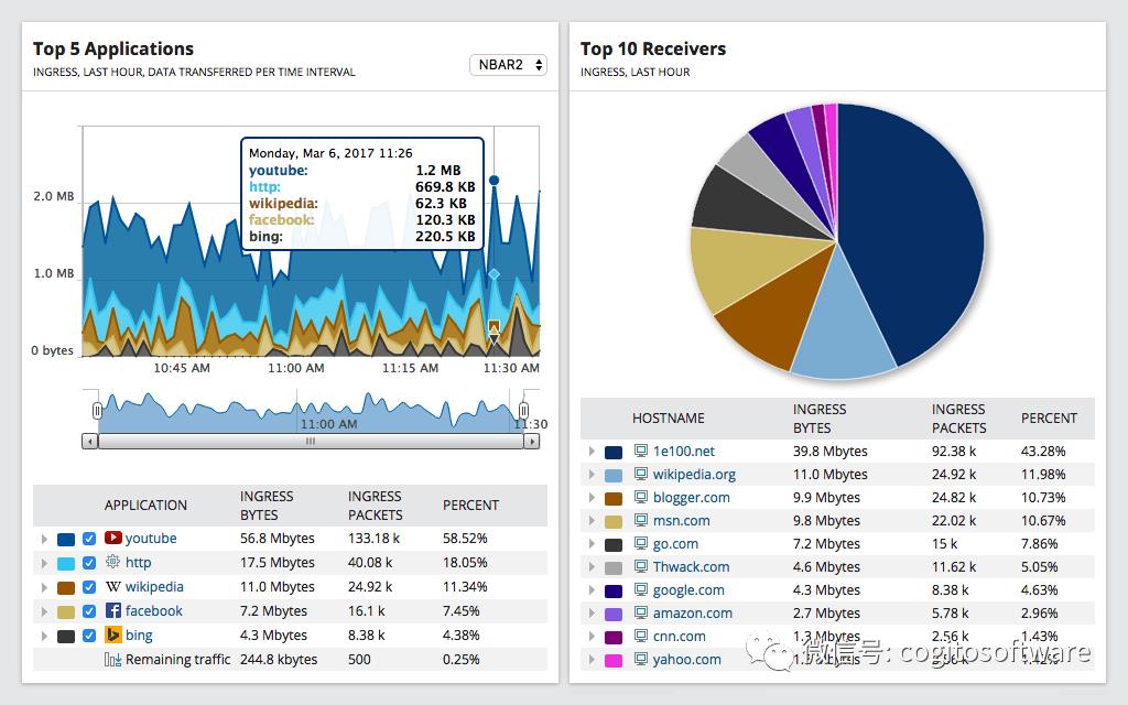 NetFlowTraffic Analyzer：NetFlow分析器和带宽监控软件