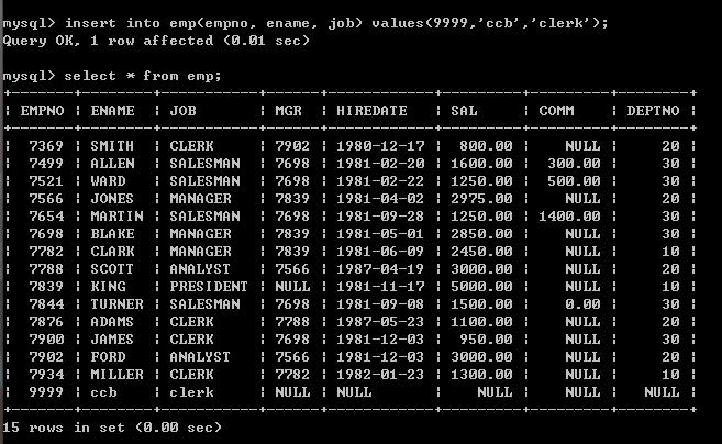 MySQL之DML数据操作语言