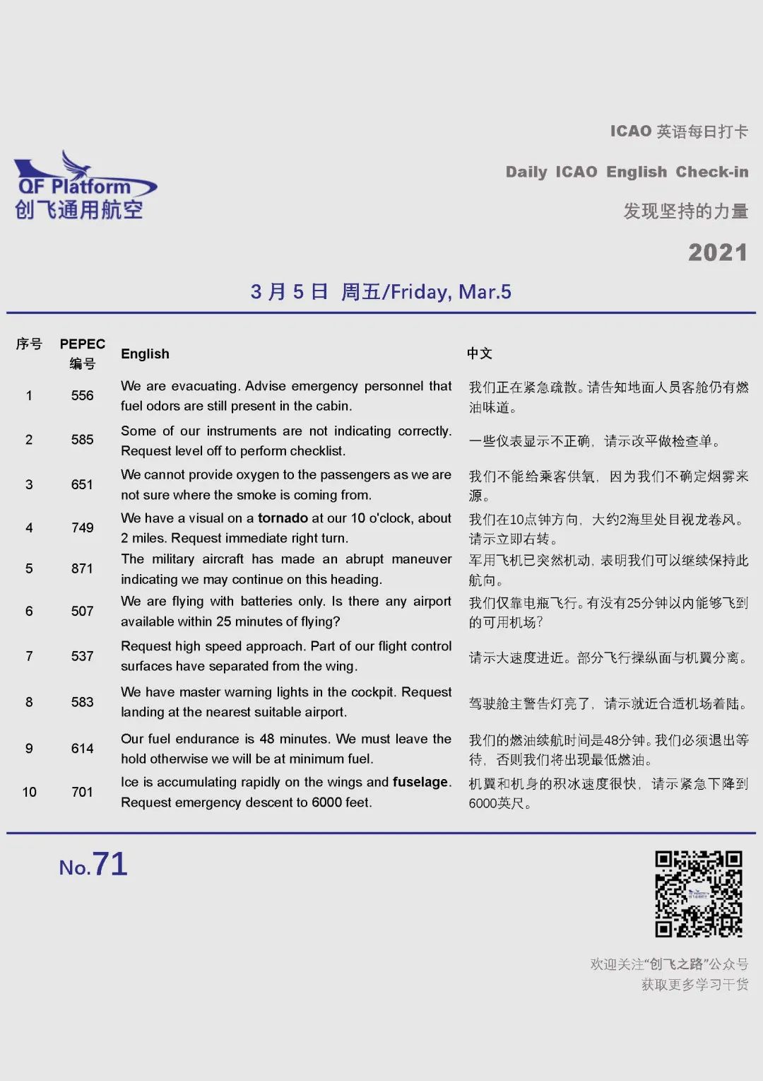 Tornado:ICAO英语每日打卡#71| 一起发现坚持的力量！