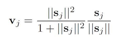 胶囊的输入向量和输出向量计算公式