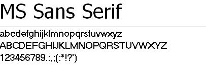 MS Sans Serif