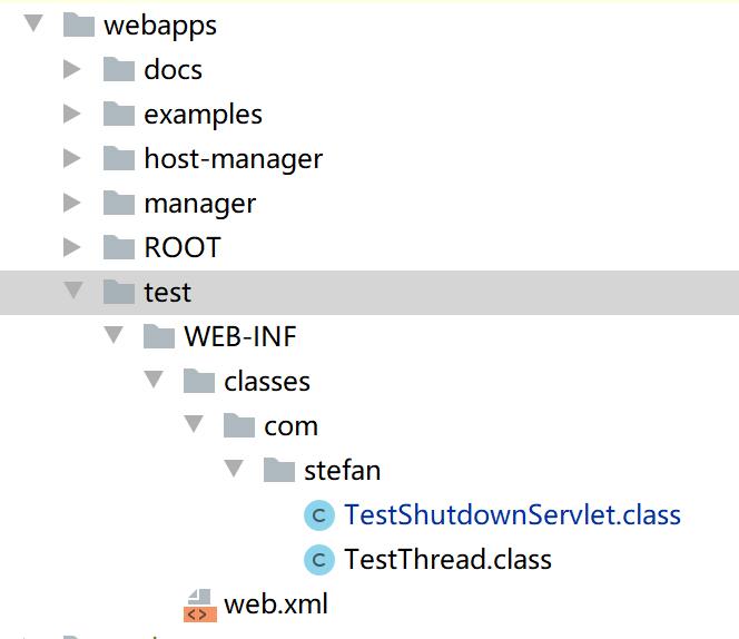 test放在webapps下