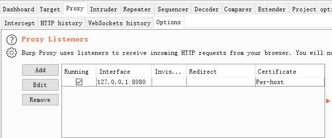 BurpSuite 代理设置