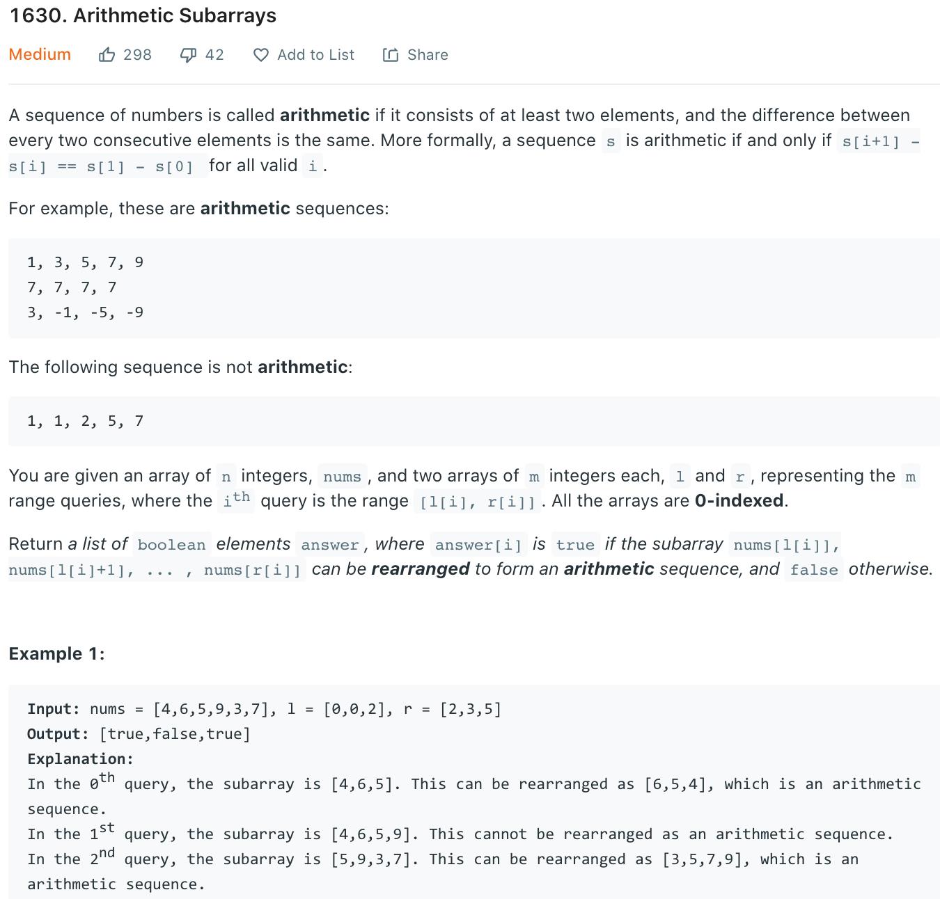 Arithmetic Subarrays