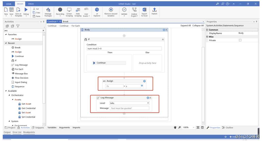 2.9 UiPath中断活动Continue的介绍和使用