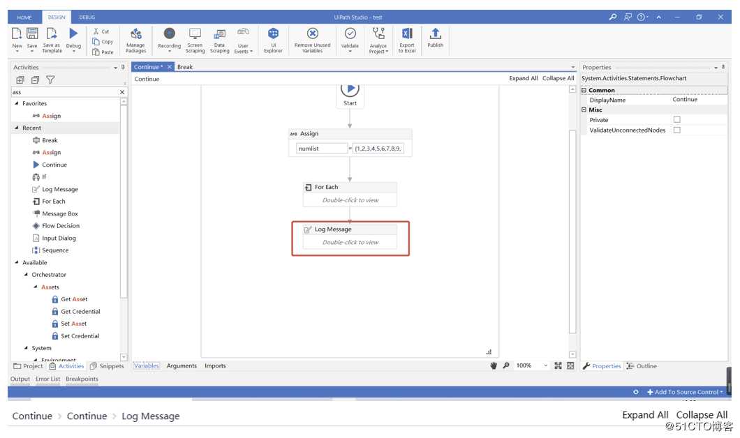 2.9 UiPath中断活动Continue的介绍和使用