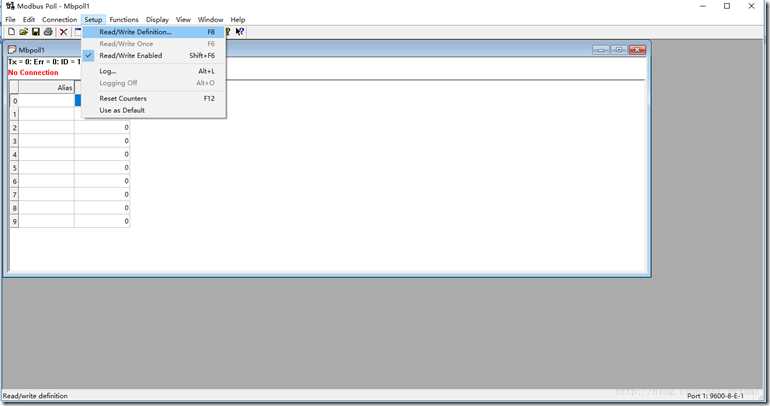 Modbus测试工具ModbusPoll与Modbus Slave使用方法1087