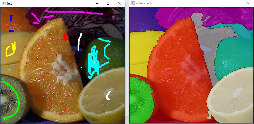 代码片段_opencv图像处理之—分水岭算法的图像分割