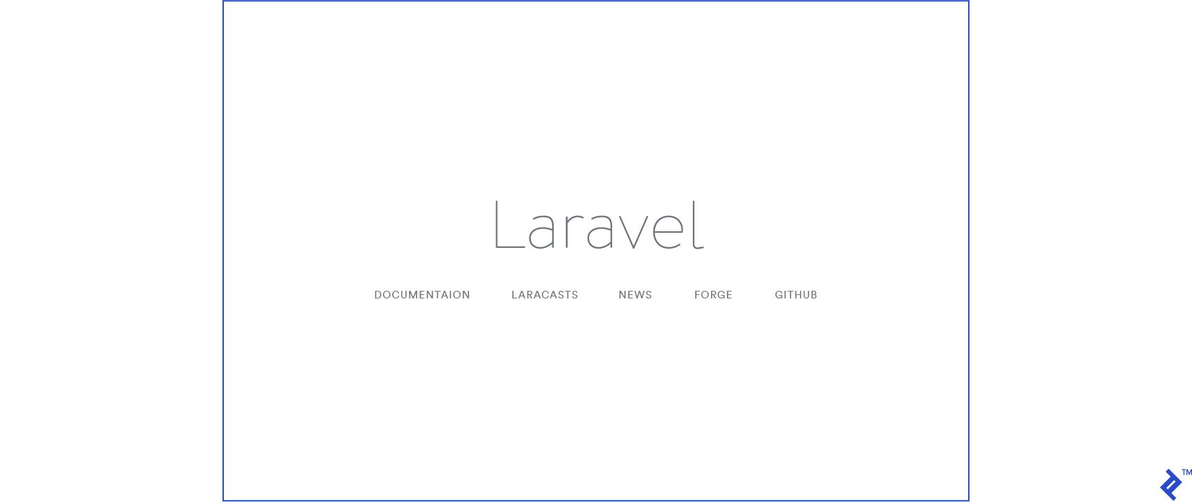 When you open localhost:8000 on your browser, you should see the Laravel sample page