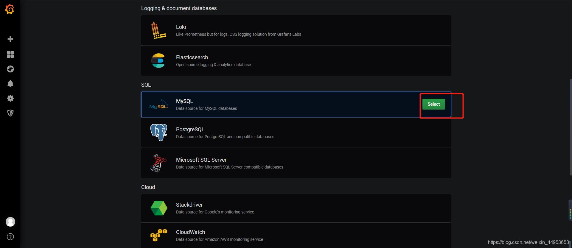 配置grafana直连zabbix数据库（十二）_数据源_02