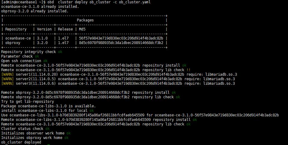OceanBase社区版3.1.0三节点离线部署_数据库_04