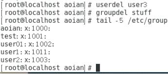 Linux组管理练习_删除用户_08
