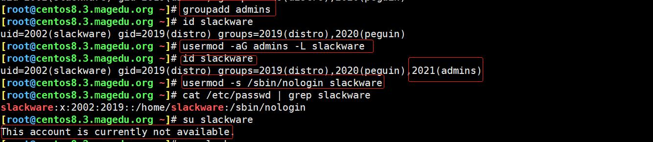 Linux系统中用户和组管理类命令的使用方法总结及练习_centos_09