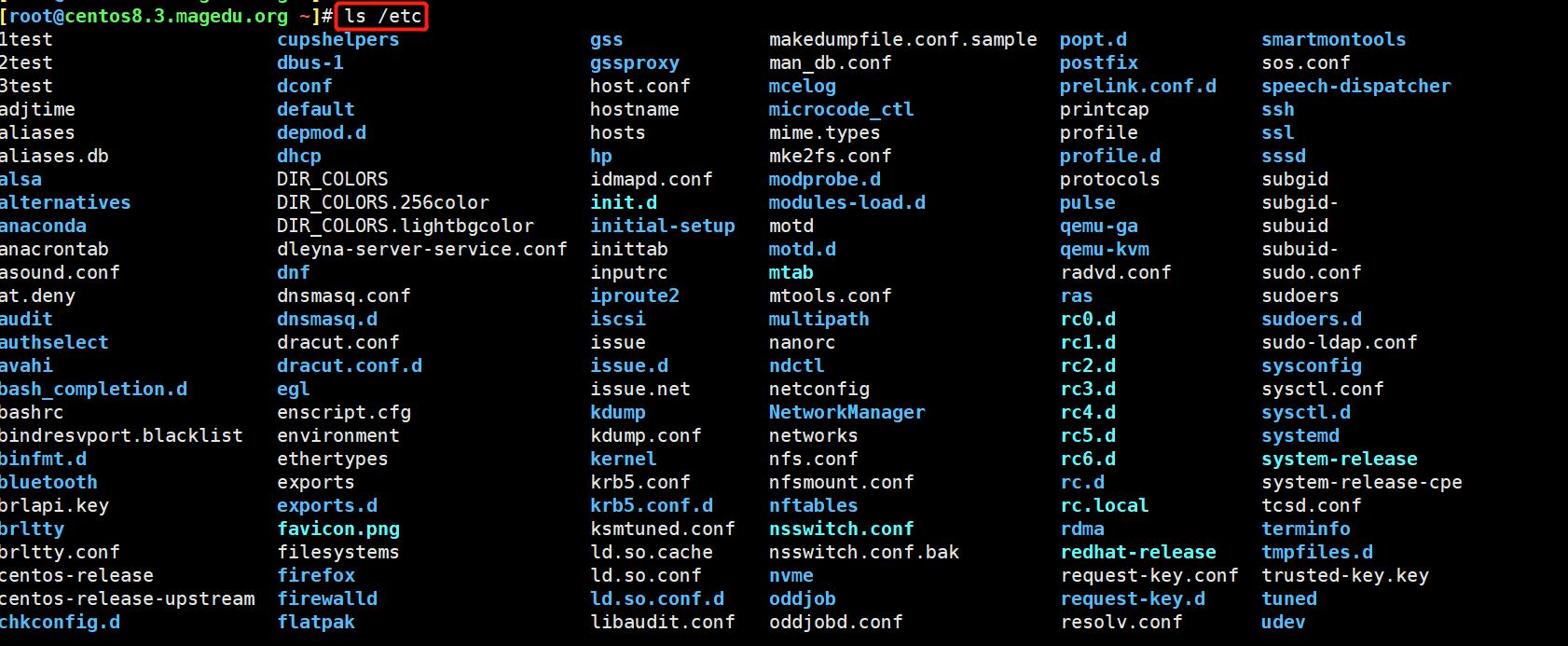 Linux中/etc目录下文件或目录相关练习_文件系统