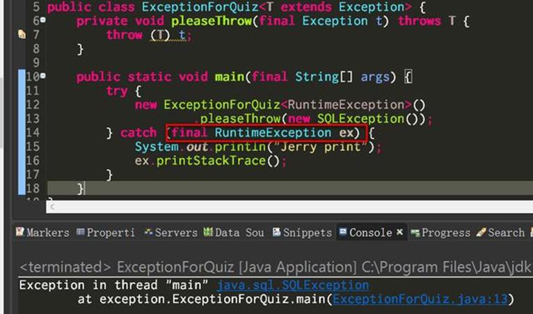 Java异常处理：如何写出“正确”但被编译器认为有语法错误的程序_sql_07