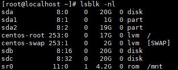 lsblk命令