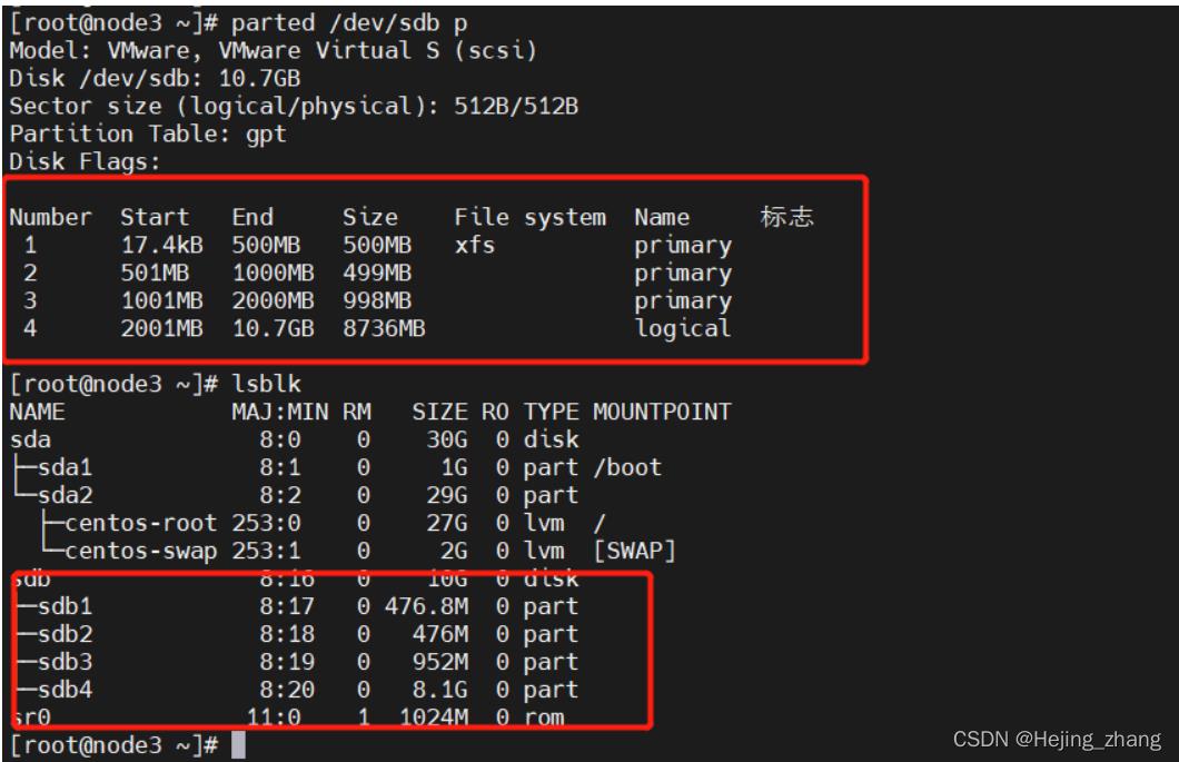 Linux下parted命令使用