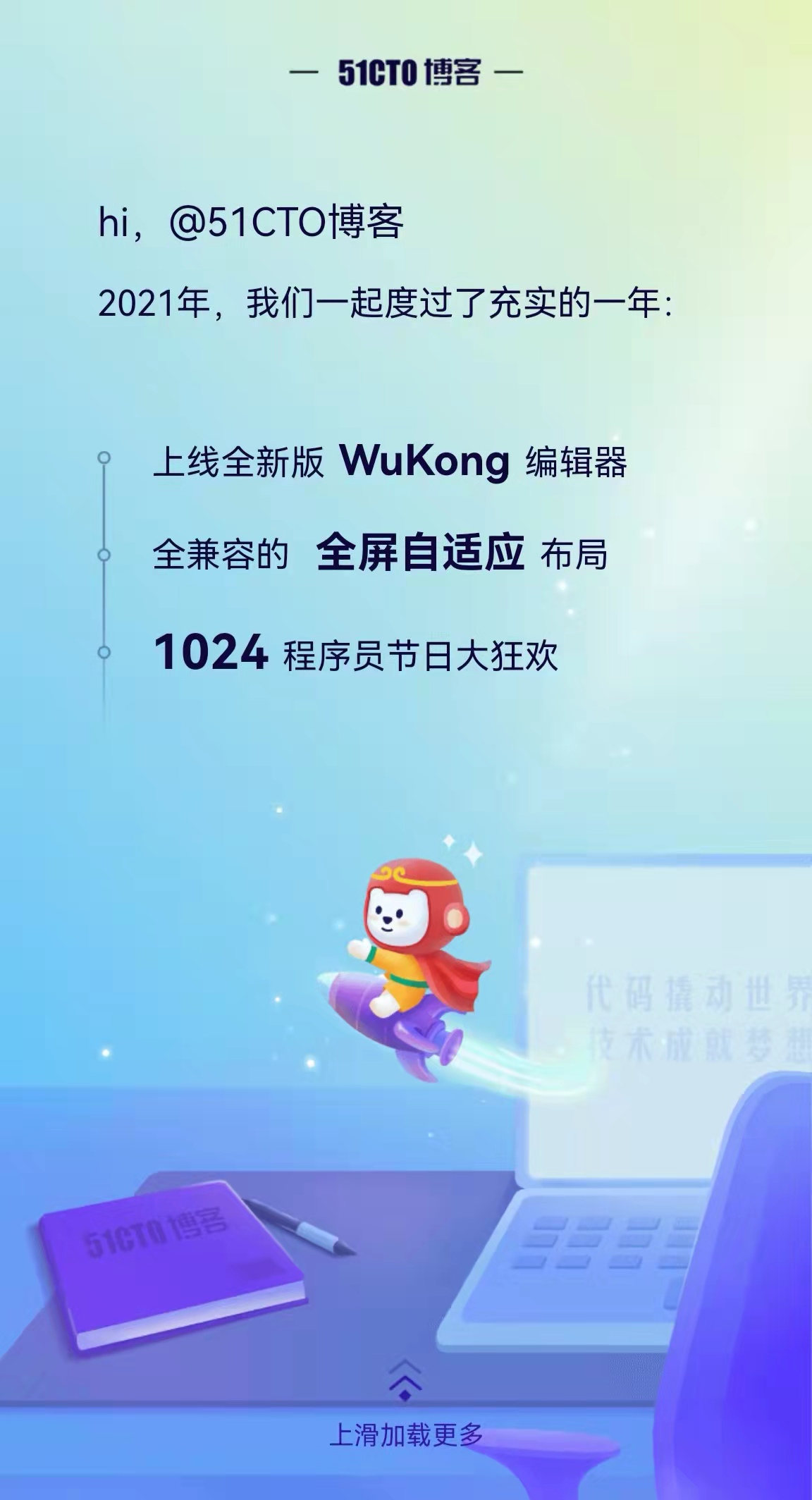 你在51CTO博客留下了哪些足迹？悟空熊时光机，带你开启专属回忆_年度博主_03