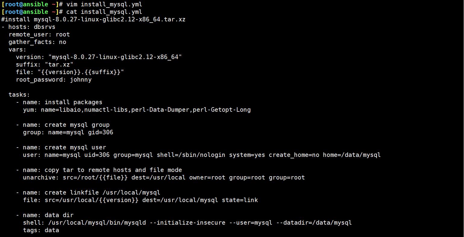 ansible-playbook实现MySQL的二进制部署_mysql_10