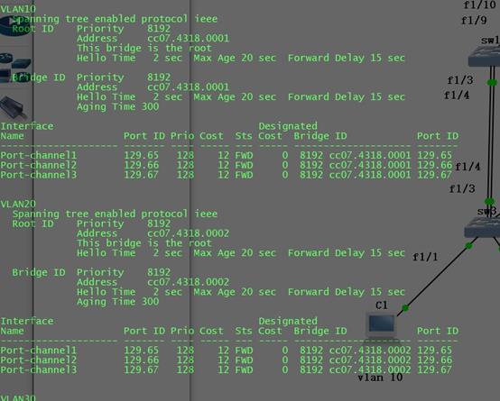 交换机间生成树实验_链路_02