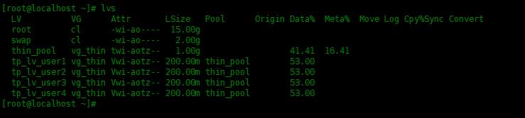 Centos8中创建LVM精简逻辑卷_配置文件_05