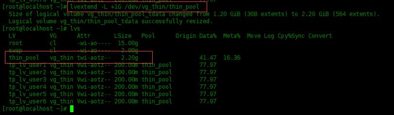 Centos8中创建LVM精简逻辑卷_逻辑卷_11