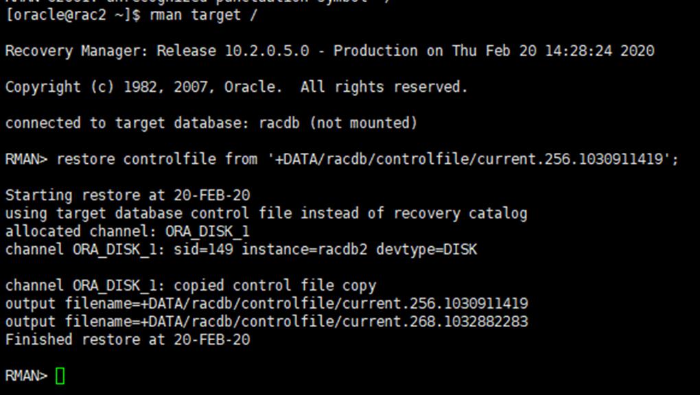 Linux环境利用Rman添加Oracle