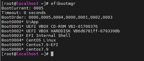 CentOS7中使用efibootmgr管理UEFI启动项_启动项_10