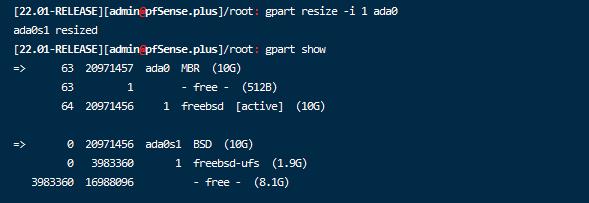 ESXi上pfSense虚拟机磁盘扩容方法_pfsense