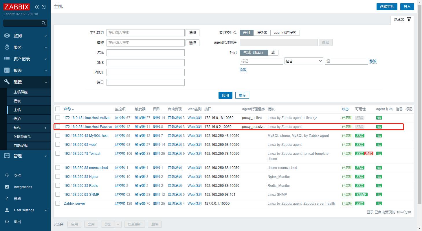 实践案例：Zabbix通过Proxy被动模式代理跨网段监控Linux主机及应用_centos_05