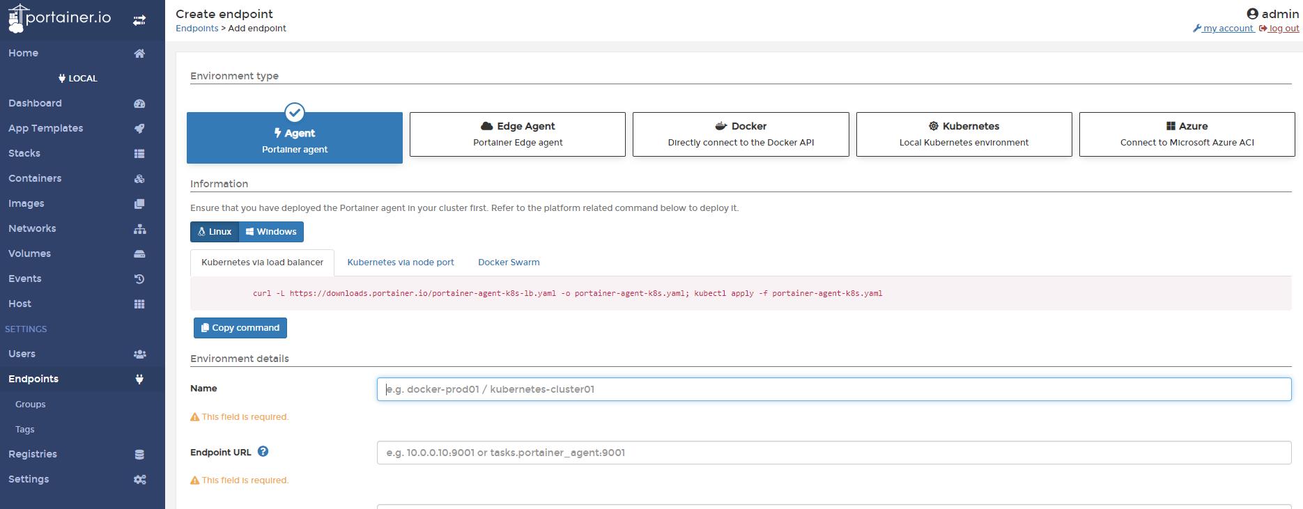 Docker可视化容器管理工具之Portainer_添加节点_02