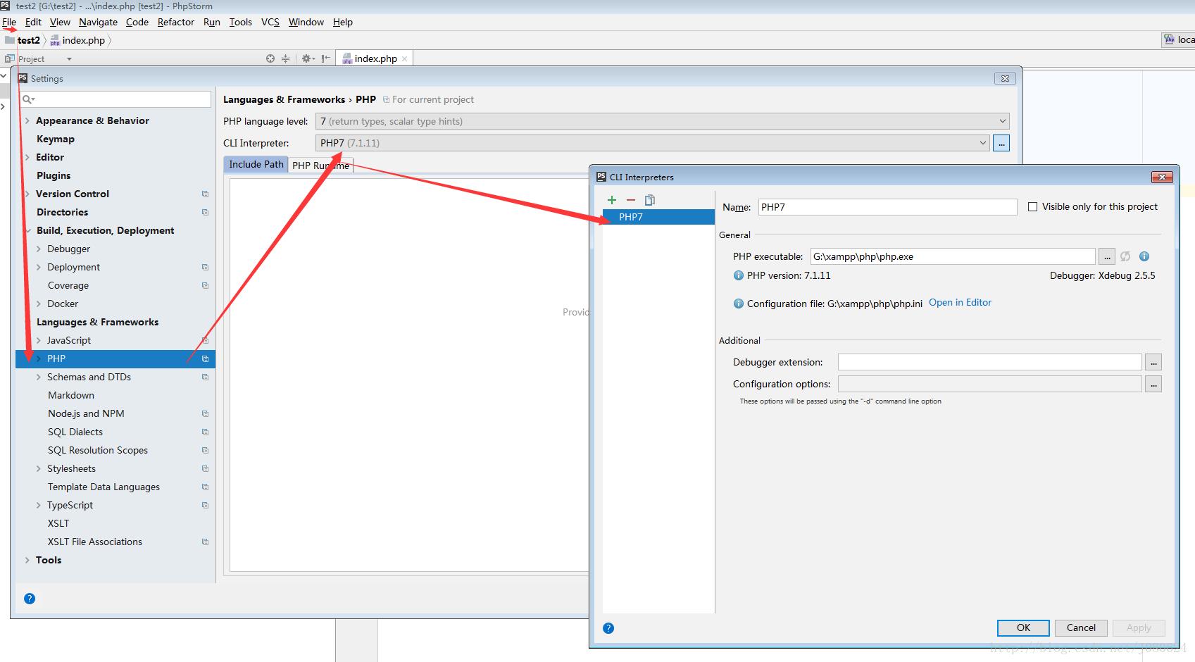 PhpStorm+Xampp+Xdebug搭建环境并部署应用_ide_11