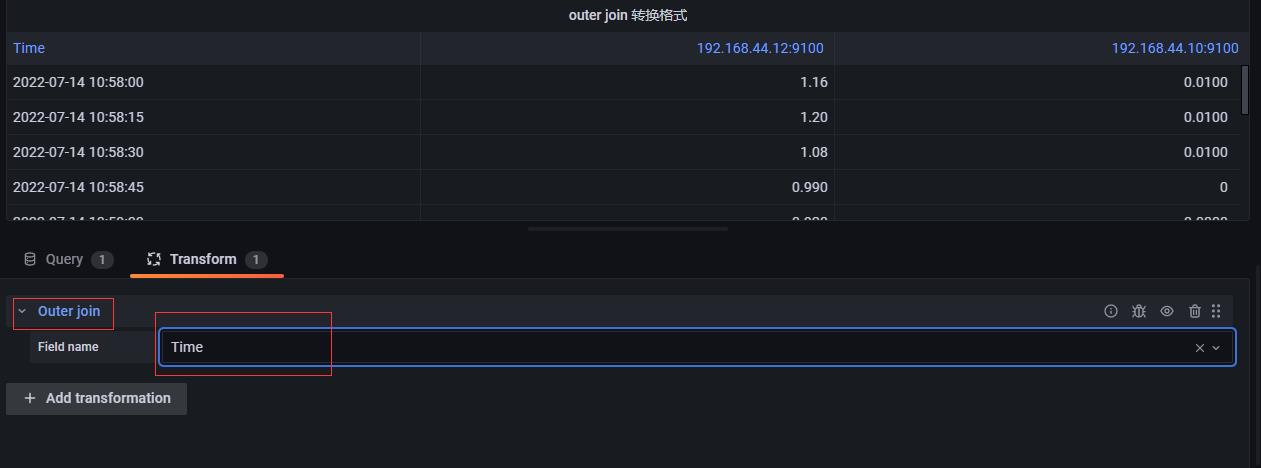 grafana常用的格式转换Transformation