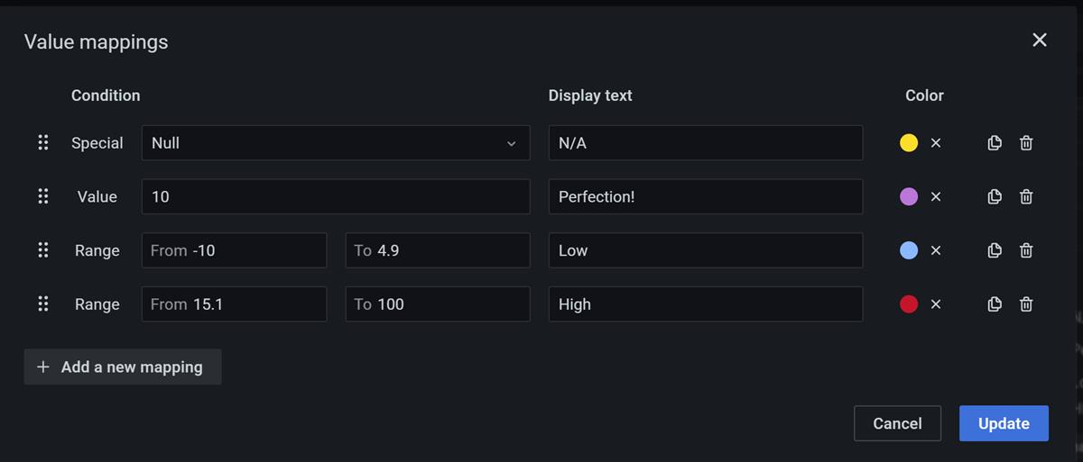 grafana面板-使用值映射格式化数据_grafana