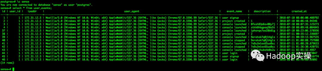 后台查找CDSW中用户的审计日志_postgresql_07