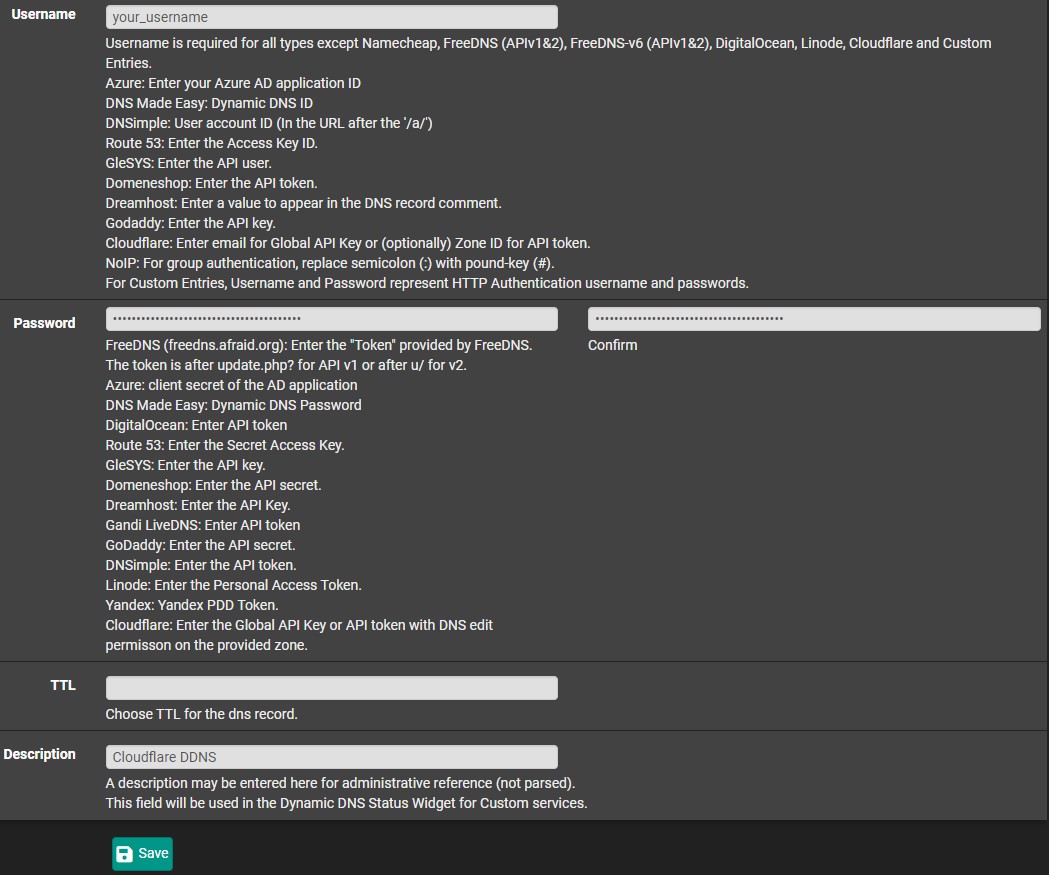 pfSense设置Cloudflare动态DNS_Cloudflare