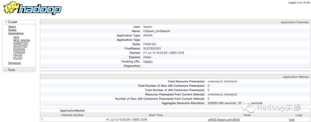 如何在CDH中使用PySpark分布式运行GridSearch算法_spark_08