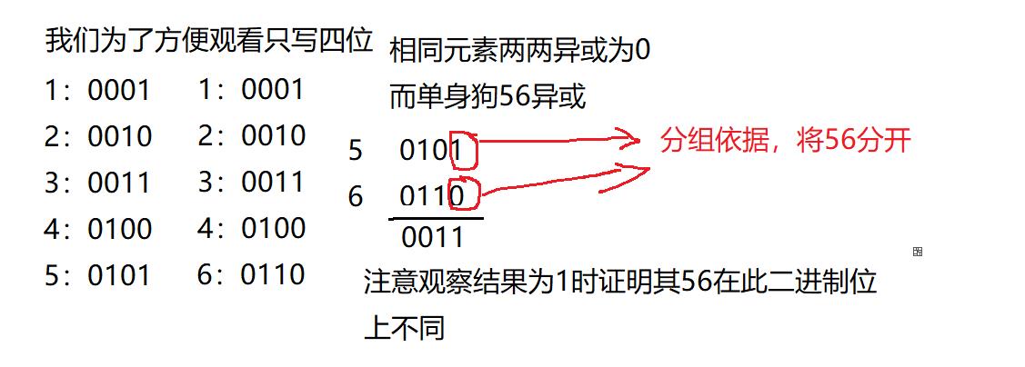 数组找出单身狗经典问题_异或运算_05