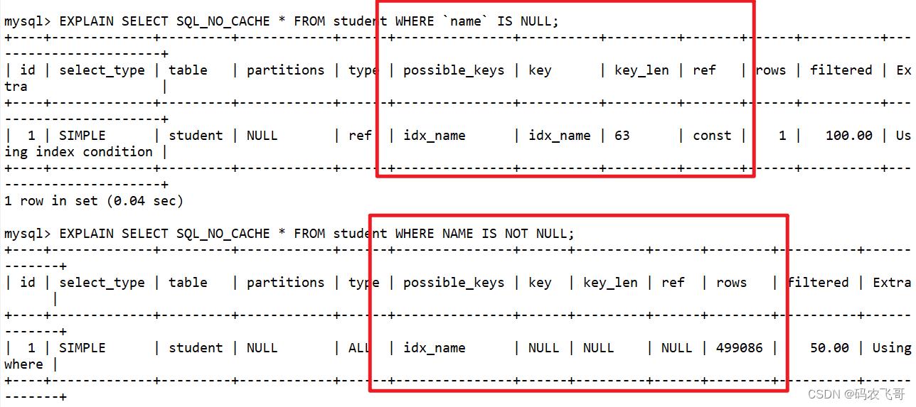 【MySQL从入门到精通】【高级篇】（二十六）建了索引就能用么？我看未必。来看看几种索引失效的情况吧_python_11