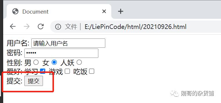 【测试全栈化--前端学习】(16)input属性提交和重置_表单_02